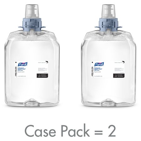 PURELL Soap Refills, Foam, Prof, f/FMX-20 Dispenser, 2000ml, CL, PK 2 GOJ521302